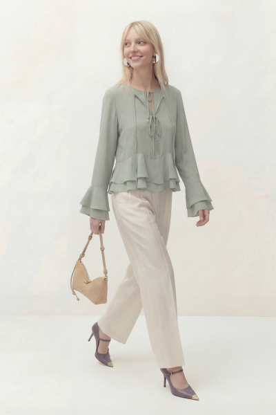 Блуза Lokka 1815 оливковый - фото 6