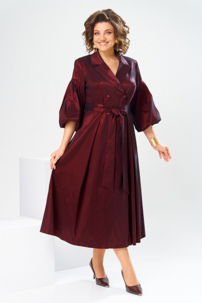Платье Romanovich Style 1-2837 бордовый-1 - фото 4