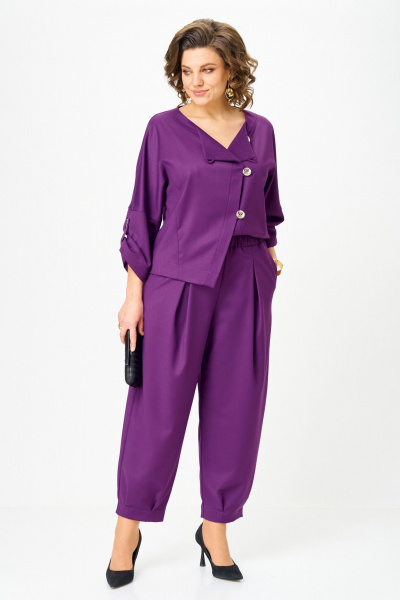 Брюки, жакет Michel chic 1436/1 пурпур - фото 2