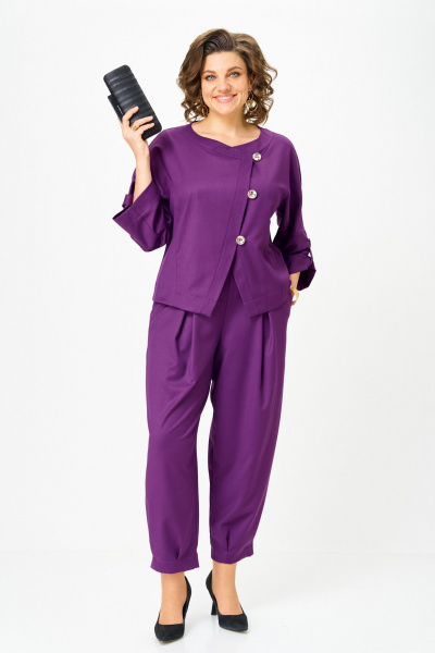 Брюки, жакет Michel chic 1436/1 пурпур - фото 1