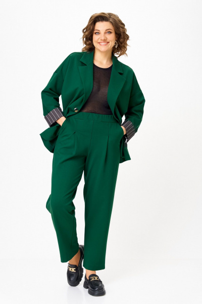 Брюки, жакет Michel chic 1437 изумруд - фото 7