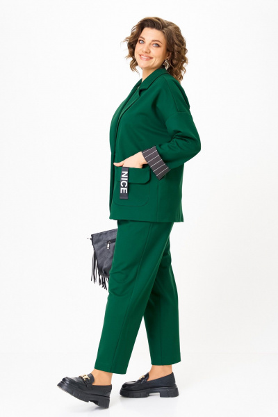 Брюки, жакет Michel chic 1437 изумруд - фото 3
