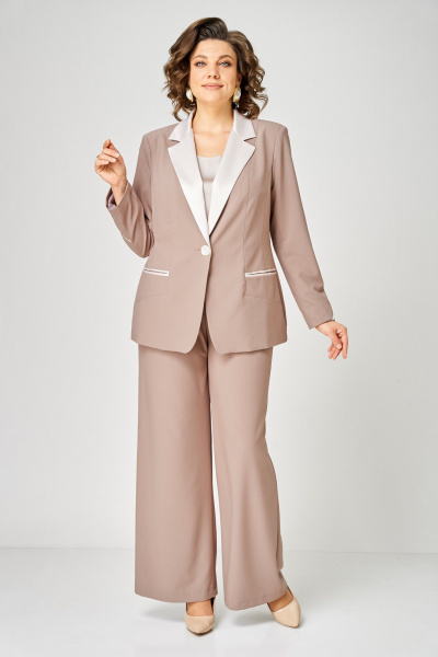 Брюки, жакет ANASTASIA MAK 1314 капучино - фото 1