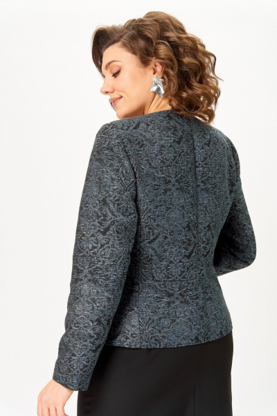 Жакет, юбка ANASTASIA MAK 544-С серый+черный - фото 11