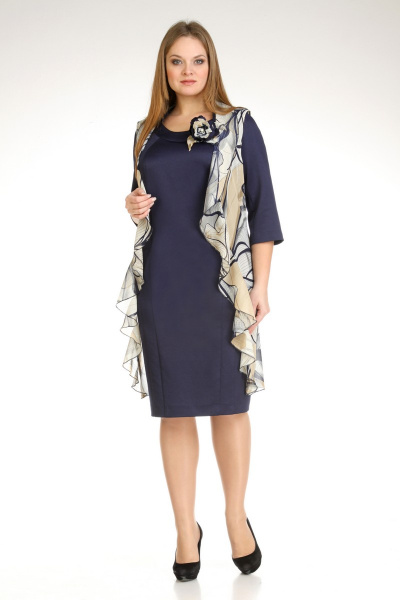 Круглогодичное платье из ткани с классическим кроем Artalia 255 - фото 1