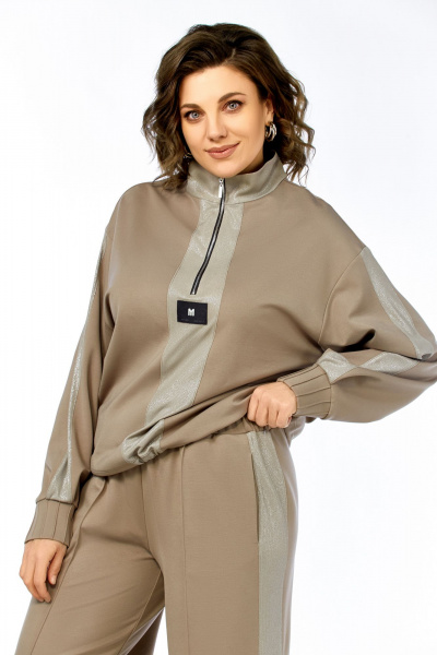 Брюки, джемпер Ольга Стиль С-1001 олива - фото 9