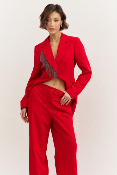 Брюки, жакет RINKA 1479 красный - фото 9