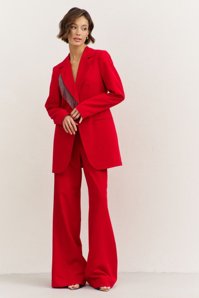 Брюки, жакет RINKA 1479 красный - фото 6