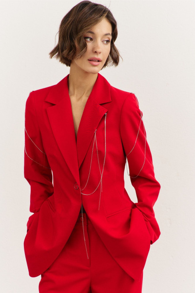 Брюки, жакет RINKA 1481 красный - фото 9