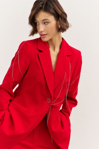 Брюки, жакет RINKA 1481 красный - фото 7