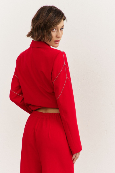 Брюки, жакет RINKA 1481 красный - фото 4
