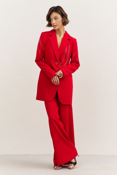 Брюки, жакет RINKA 1481 красный - фото 2