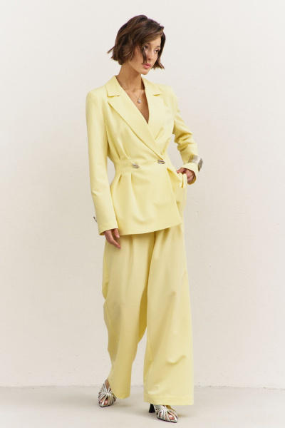 Брюки, жакет RINKA 1488/1 желтый - фото 6