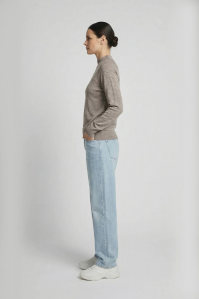 Свитер прямой силует с длинным рукавом реглан и стойкой Полесье С3316-15 5С1754-Д43 158,164 бледно-коричневый - фото 4