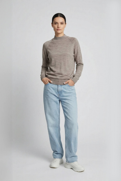 Демисезонный реглан-свитер с воротником-стойкой и ластиком Полесье С3316-15 5С1754-Д43 170,176 бледно-коричневый - фото 2