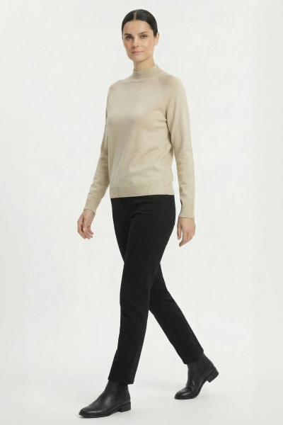 Демисезонный прямой свитер реглан с воротником-стойкой Полесье С3316-15 5С1754-Д43 158,164 слоновая_кость - фото 3