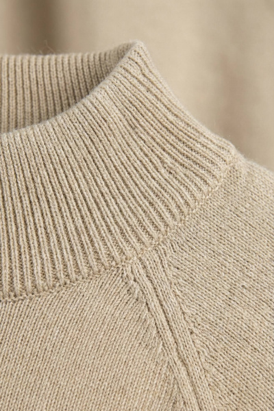 Демисезонный прямой свитер реглан с воротником-стойкой Полесье С3316-15 5С1754-Д43 170,176 слоновая_кость - фото 6