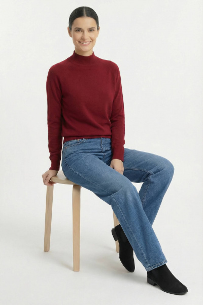 Демисезонный свитер с рукавом реглан и ластичным воротником Полесье С3316-15 5С1754-Д43 170,176 георгин - фото 7