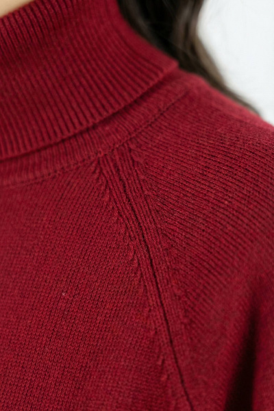 Свитер приталенный из трикотажа с длинным рукавом реглан Полесье С3316-15 5С1754-Д43 158,164 георгин - фото 6