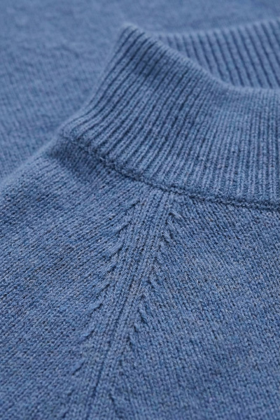 Демисезонный синий свитер из трикотажа с двойной стойкой и длинным рукавом Полесье С3316-15 5С1754-Д43 170,176 королевский_синий - фото 5