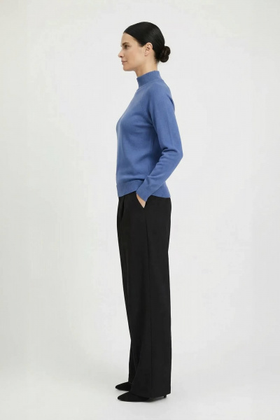 Демисезонный синий свитер из трикотажа с двойной стойкой и длинным рукавом Полесье С3316-15 5С1754-Д43 170,176 королевский_синий - фото 3