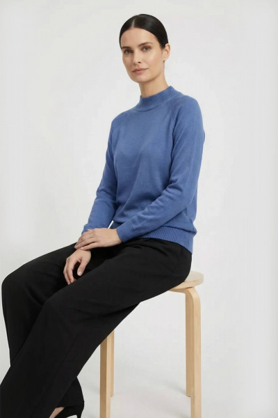 Демисезонный прямой свитер с рукавом реглан Полесье С3316-15 5С1754-Д43 158,164 королевский_синий - фото 6