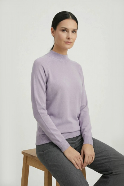 Демисезонный женский свитер с длинным рукавом и металлическим декором Полесье С3316-15 5С1754-Д43 170,176 сиреневый_пепел - фото 6
