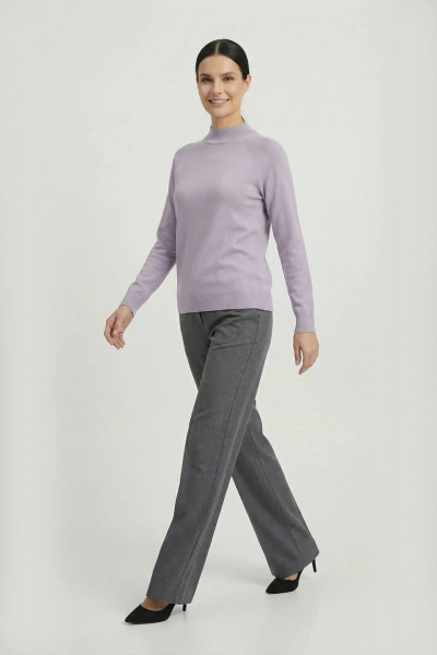 Демисезонный женский свитер с длинным рукавом и металлическим декором Полесье С3316-15 5С1754-Д43 170,176 сиреневый_пепел - фото 4