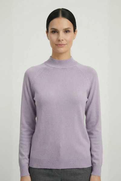 Демисезонный женский свитер с длинным рукавом и металлическим декором Полесье С3316-15 5С1754-Д43 170,176 сиреневый_пепел - фото 1