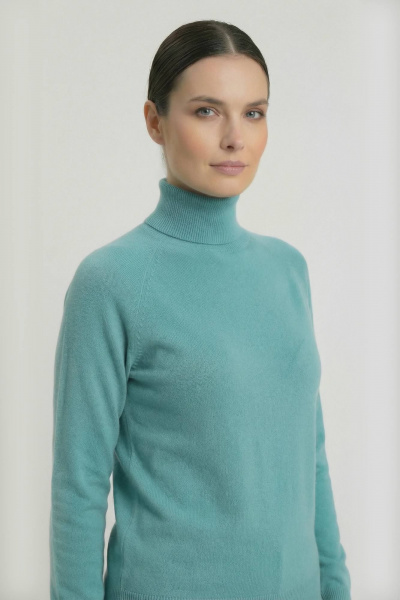 Свитер реглан из трикотажа с высоким воротником для демисезона Полесье С3433-17 7С1582-Д43 158,164 порселайн - фото 1