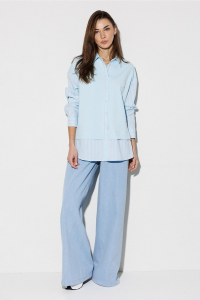 Блуза Butеr 3257 голубой - фото 6