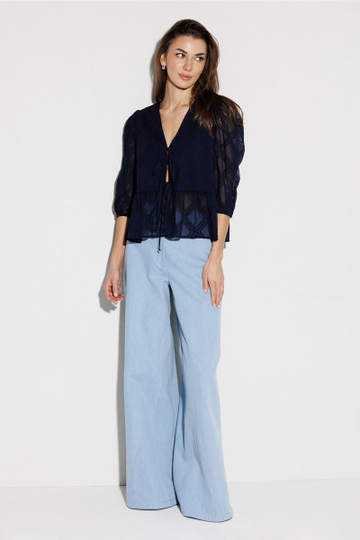 Блуза, болеро Butеr 3271 темно-синий - фото 4