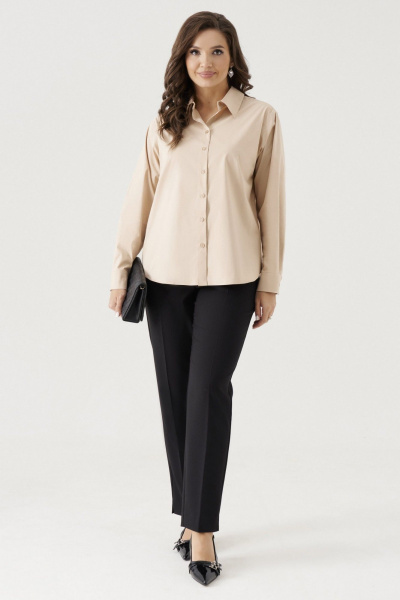 Блуза Панда 157343w бежевый - фото 3