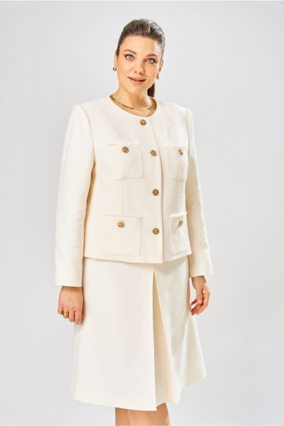 Жакет, юбка Bonna Image 1029/1 молочный - фото 10