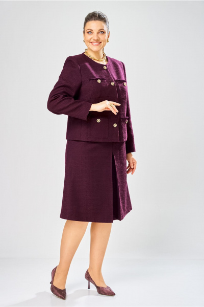 Жакет, юбка Bonna Image 1029/ фиолетовый - фото 10