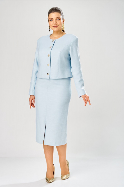 Жакет, юбка Bonna Image 1031/2 голубой - фото 19