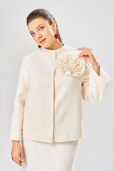 Жакет, юбка Bonna Image 1042/1 молочный - фото 13