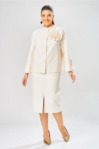 Жакет, юбка Bonna Image 1042/1 молочный - фото 11