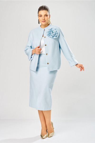 Жакет, юбка Bonna Image 1042/2 голубой - фото 1