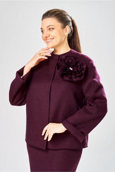 Жакет, юбка Bonna Image 1042/3 фиолетовый - фото 9