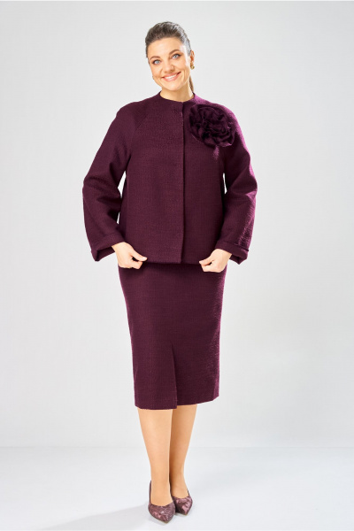 Жакет, юбка Bonna Image 1042/3 фиолетовый - фото 7