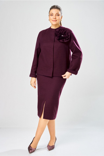 Жакет, юбка Bonna Image 1042/3 фиолетовый - фото 6