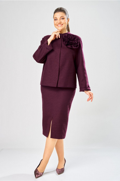 Жакет, юбка Bonna Image 1042/3 фиолетовый - фото 5