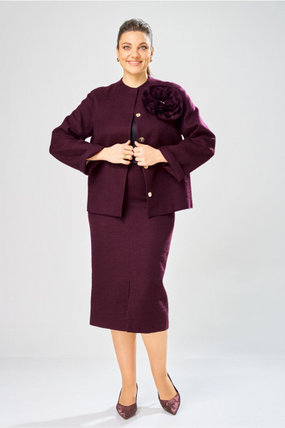 Жакет, юбка Bonna Image 1042/3 фиолетовый - фото 4