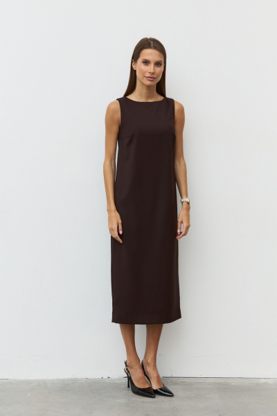 Платье Luitui R1094 коричневый - фото 1
