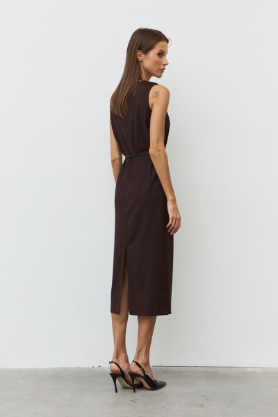 Платье Luitui R1094 коричневый - фото 4