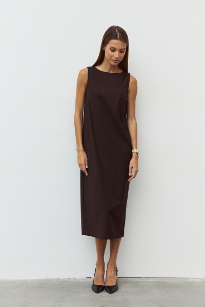 Платье Luitui R1094 коричневый - фото 2