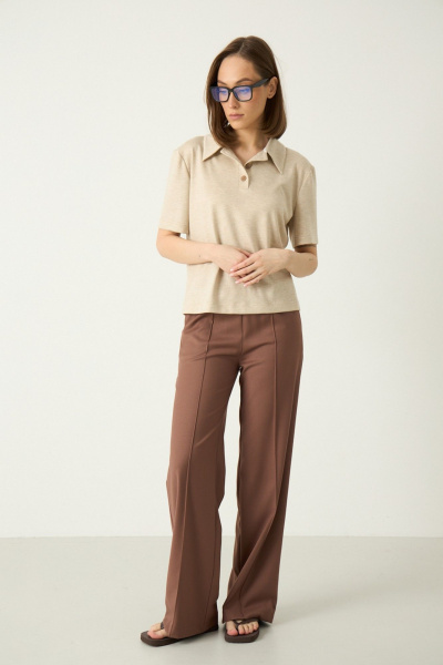 Брюки Luitui R2062 какао - фото 5