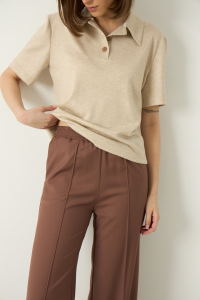 Брюки Luitui R2062 какао - фото 3