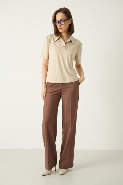 Брюки Luitui R2075 какао - фото 4